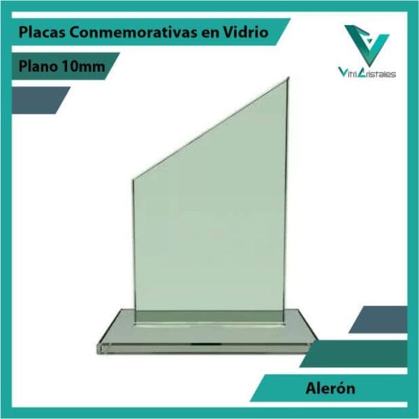 Placas Conmemorativas en Vidrio Alerónen grabado laser