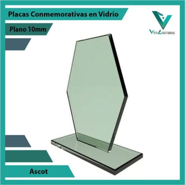 Placas Conmemorativas en Vidrio Ascot personalizada