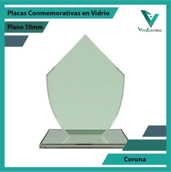Placas Conmemorativas en Vidrio Corona en grabado laser