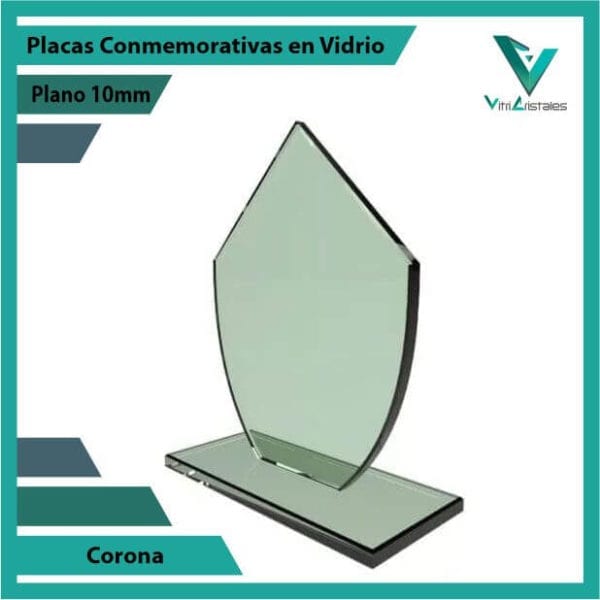 Placas Conmemorativas en Vidrio Corona personalizada