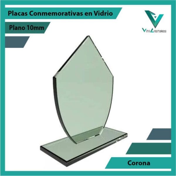 Placas Conmemorativas en Vidrio Corona personalizada con grabado de laser