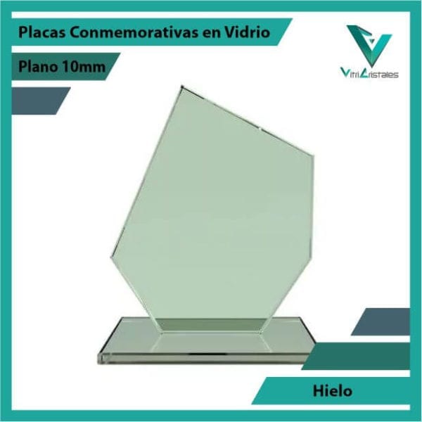 Placas Conmemorativas en Vidrio Hielo en grabado laser
