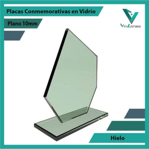 Placas Conmemorativas en Vidrio Hielo personalizada con grabado laser