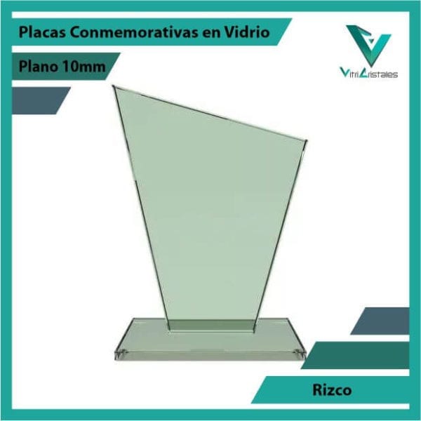 Placas Conmemorativas en Vidrio Rizco en grabado laser