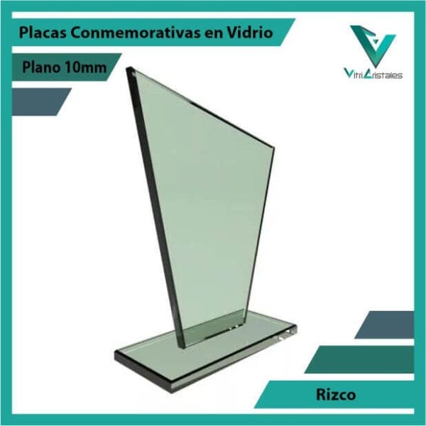 Placas Conmemorativas en Vidrio Rizco personalizada con grabado laser