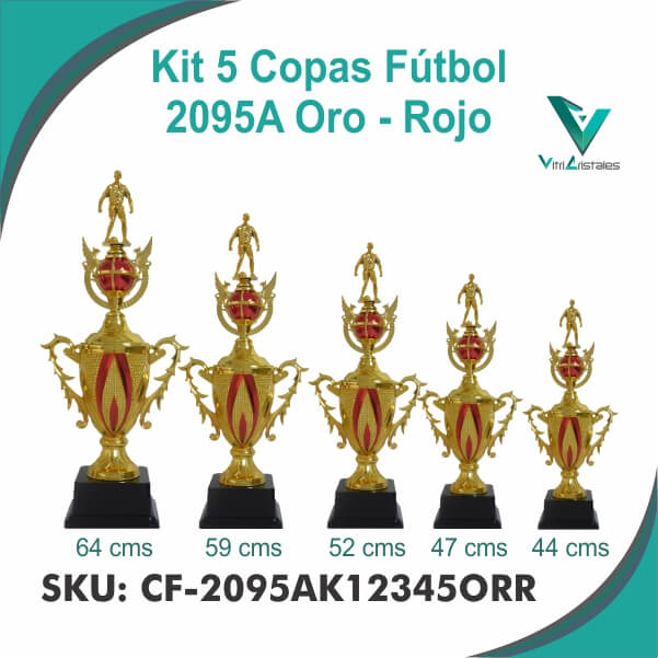 COPAS DE FUTBOL ORO ROJO CF-2095AK12345ORR COPAS DE FUTBOL ORO ROJO CF-2095AK12345ORR
