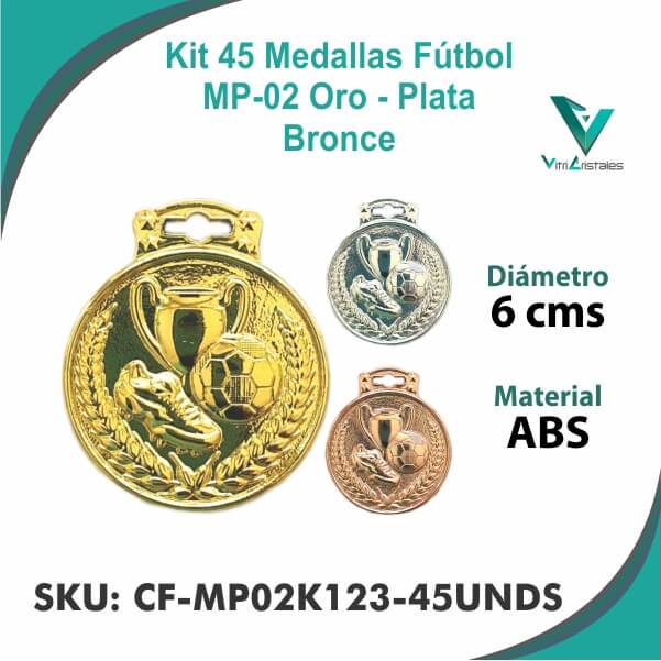 Medallas Futbol CF-MP02K123-45UNDS Medallas Futbol CF-MP02K123-45UNDS