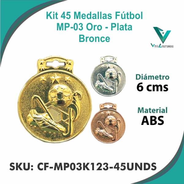 Medallas Futbol CF-MP03K123-45UNDS Medallas Futbol CF-MP03K123-45UNDS