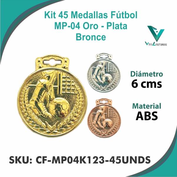 Medallas Futbol CF-MP04K123-45UNDS Medallas Futbol CF-MP04K123-45UNDS