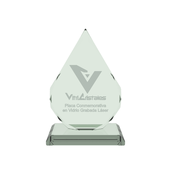 placa conmemorativa en vidrio forma joya especial con grabado laser placa conmemorativa en vidrio forma joya especial con grabado laser