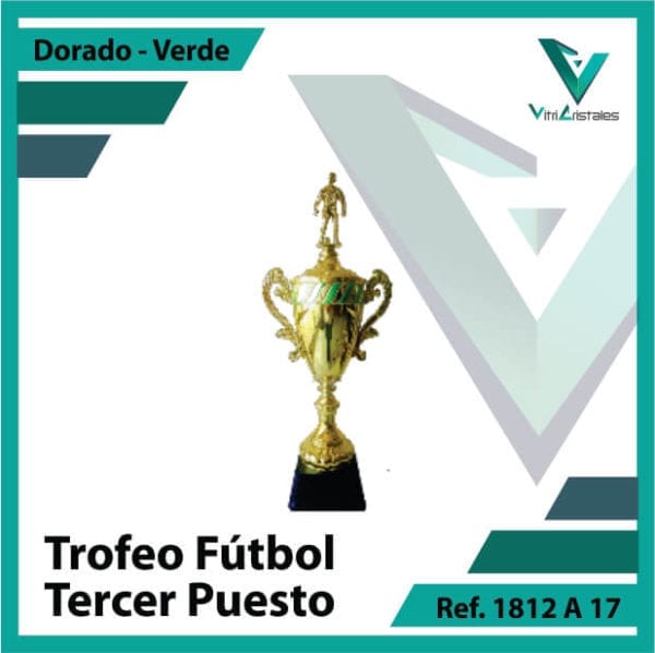 Trofeos deportivos de futbol tercer puesto Ref.1812A173ORV para entrega en Bogotá