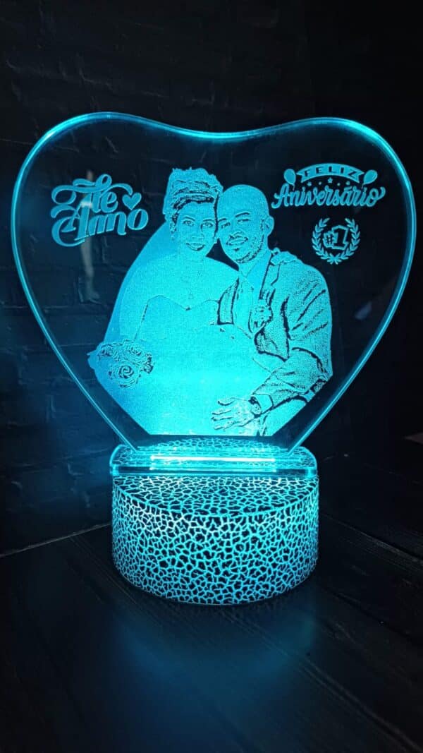 Lámpara en forma de corazón