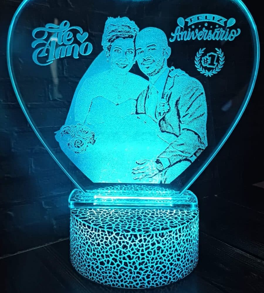 Lámpara en forma de corazón