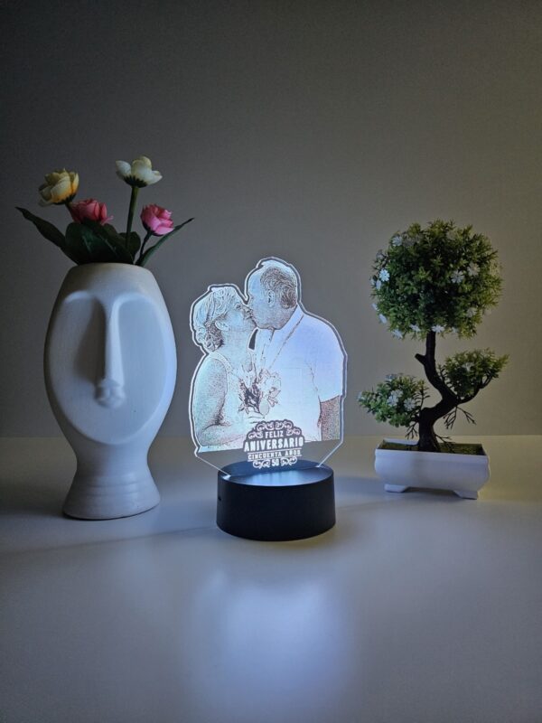 Lámpara personalizada bodas de plata
