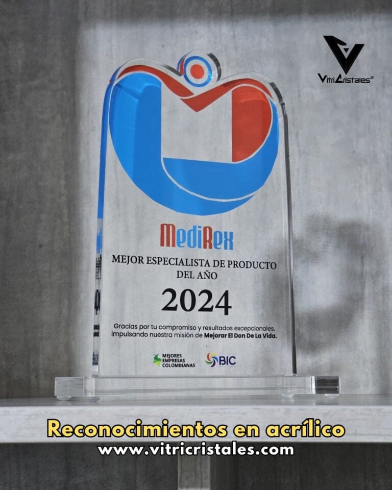 Placas de reconocimiento en acrílico para empresas