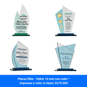 Placas de reconocimiento élite
