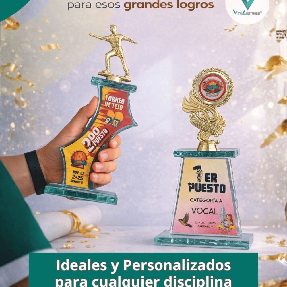 Trofeos para premiaciones en vidrio