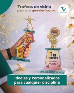 Trofeos para premiaciones en vidrio